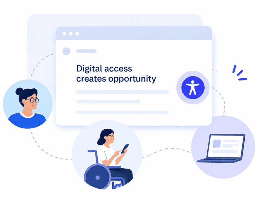 Digital accessibility illustration
